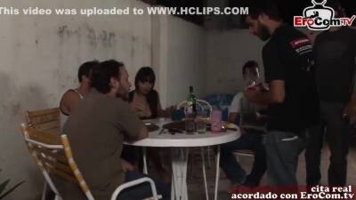 Spanish Amateur Milf Slut At Private Home Gangbang - hclips.com - Spain