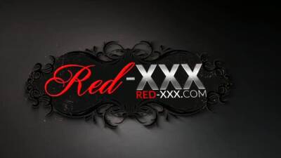 Redhead MILF Red XXX fucks herself with a huge dildo - drtuber.com