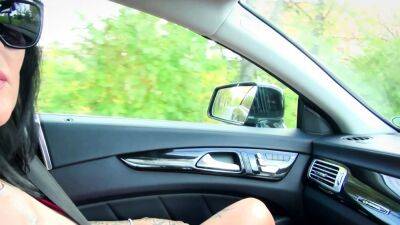 German big tits Milf hitchhiker pick up and fuck in public - drtuber.com - Germany