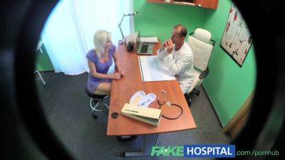 Horny blonde MILF craves creampie from her doctor in fakehospital uniform - sexu.com