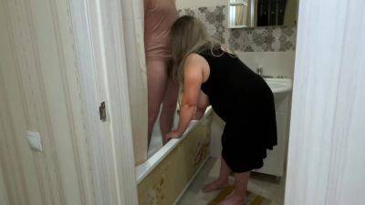 Mature Milf Jerked Off His Cock In The Bathroom And Engaged In Anal Sex - hclips.com