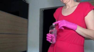 Handjob with Pink Gloves - German Hot Milf - drtuber.com - Germany