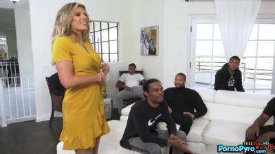 Cory Chase - Scotty P And Cory Chase In Hot Blonde Milf Sucks A Gang Of Big Black Cocks - upornia.com