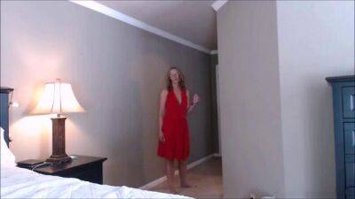 Red Dress - Mom in red dress drills all holes with rubber dildos - sunporno.com