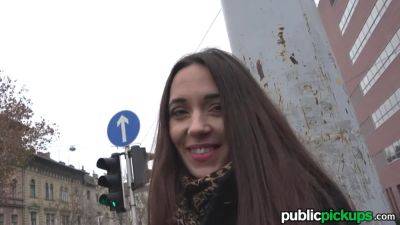 Russian MILF flaunts small tits and panties in public POV action - sexu.com - Russia