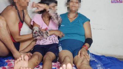 Indian Desi Boy Getting Scared To Fuck Two Milf Fati And Slim Bhabhis Best Erotic Threesome Sex Last In Hard Fucking - hotmovs.com - India