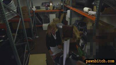 Hot Blond Milf Screwed By Pawn Keeper In Storage Room - hclips.com