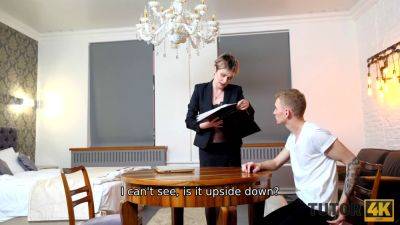 Naughty MILF makes her man weak with her expert tutoring in HD 4K - sexu.com - Russia