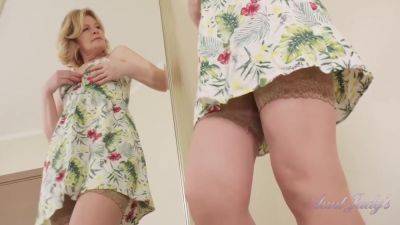 Aunt Judys - Beautiful Mature Milf Diana In Her Summer Dress & Stockings - hotmovs.com - Russia