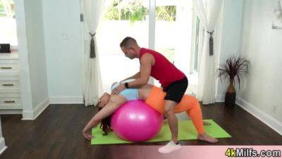 Busty MILF Scarlett Venom Enjoys POV Yoga Ball Fucking - porntry.com