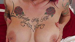 Pierced and tattooed oral MILF sucks POV rod with dirty talk - ah-me.com